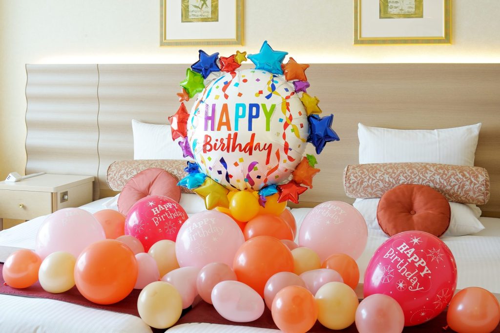 ホテルオークラ東京ベイの誕生日の飾り付け写真