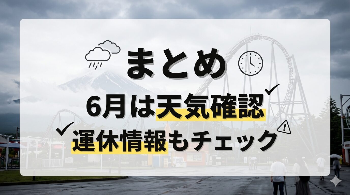富士急ハイランド混雑予想2026年6月のまとめ画像
