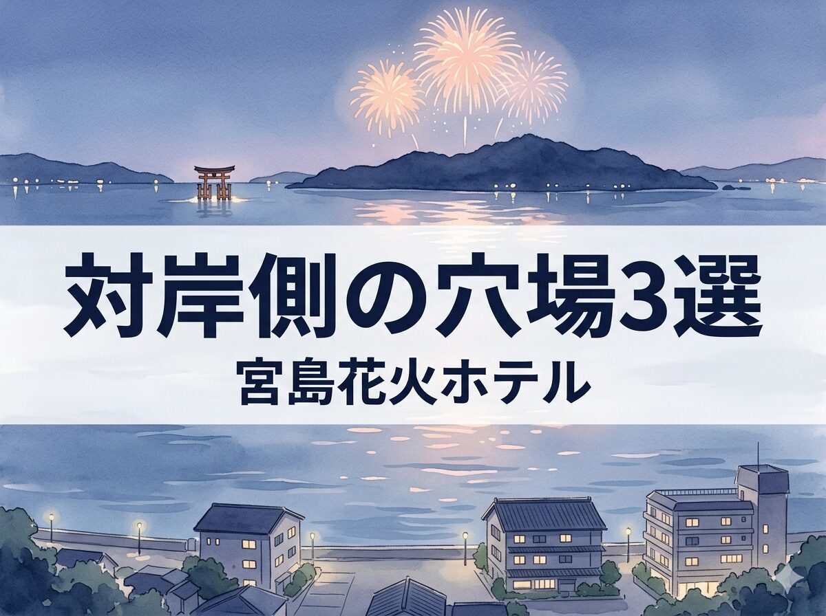 宮島花火が見える対岸側の穴場のホテル3選紹介