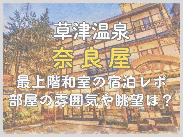 【奈良屋】最上階和室の宿泊ブログ｜部屋の雰囲気や眺望を本音レビュー