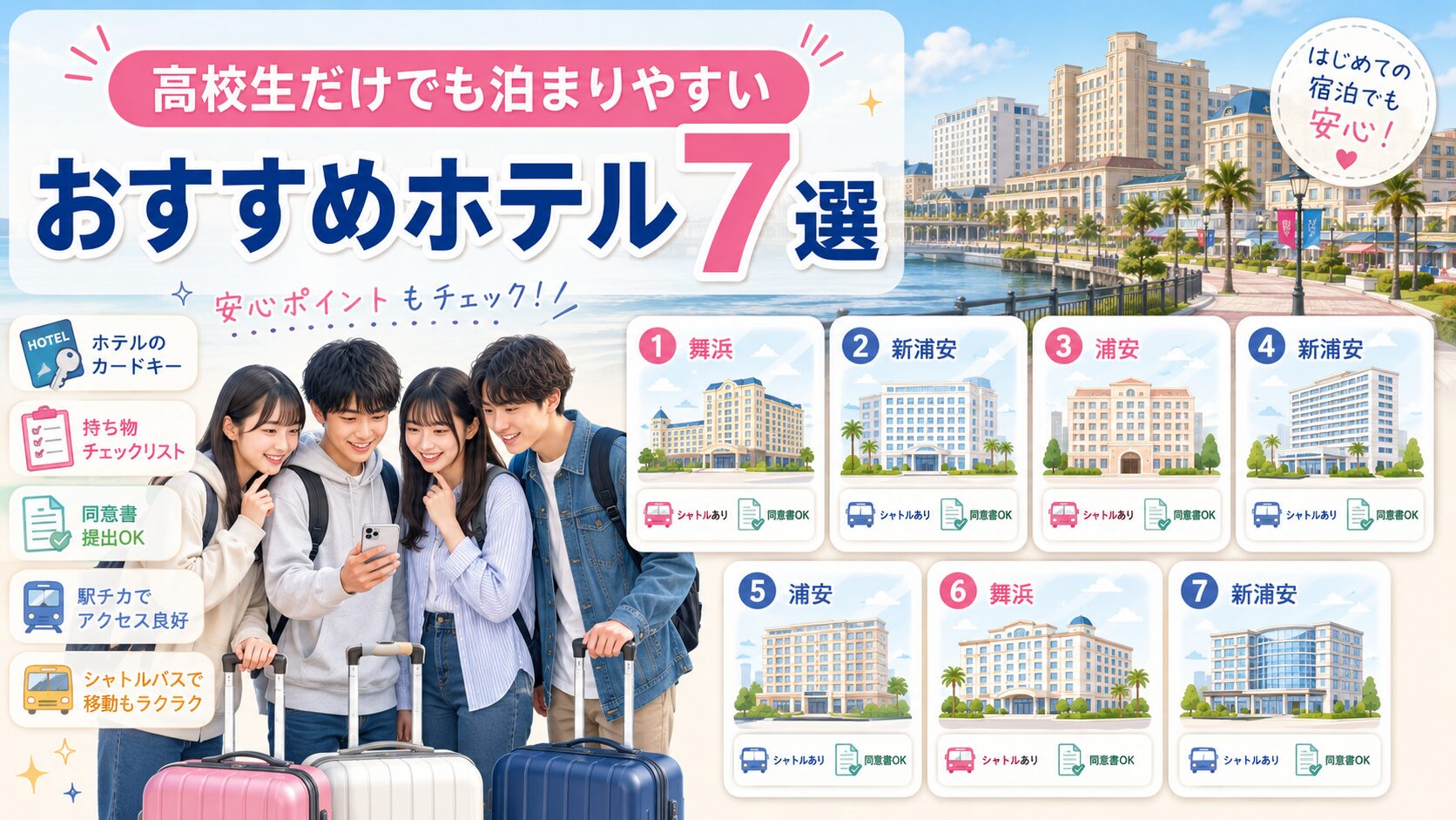 ディズニー周辺ホテルで高校生だけでも泊まりやすいおすすめホテル7選