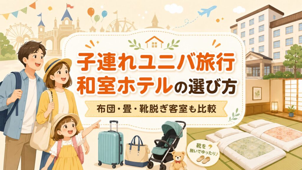 子連れでユニバ行くなら和室があるホテルはどこ？赤ちゃんも安心の宿を比較