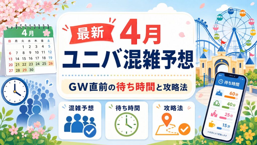 2027年4月ユニバ混雑予想！GW直前の待ち時間と攻略法を解説