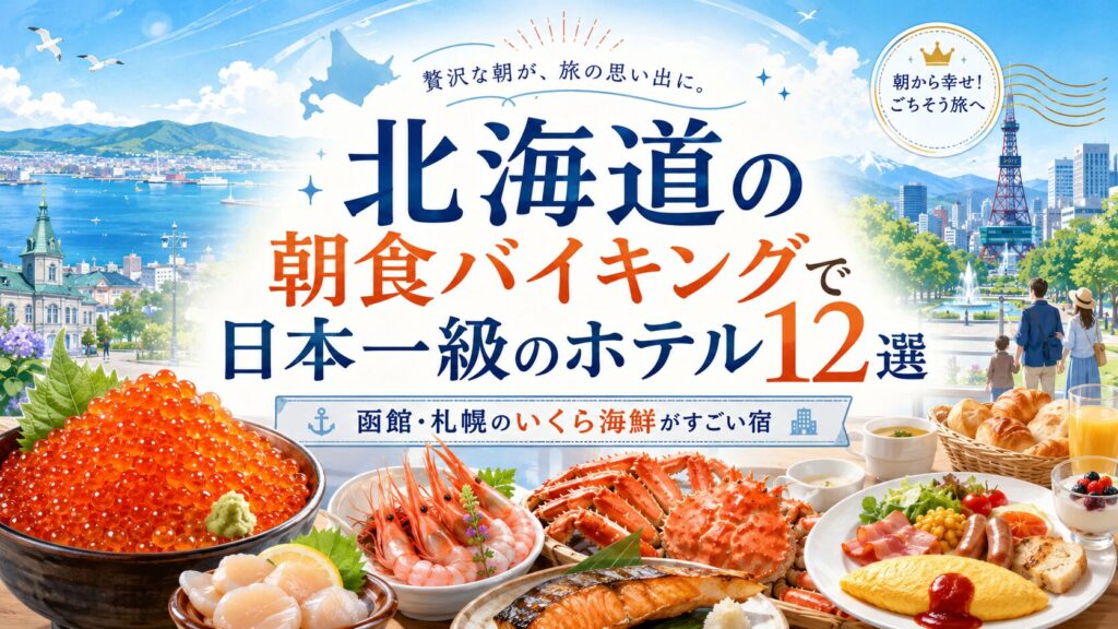 北海道の朝食バイキングで日本一級のホテル12選！函館・札幌のいくら海鮮がすごい宿