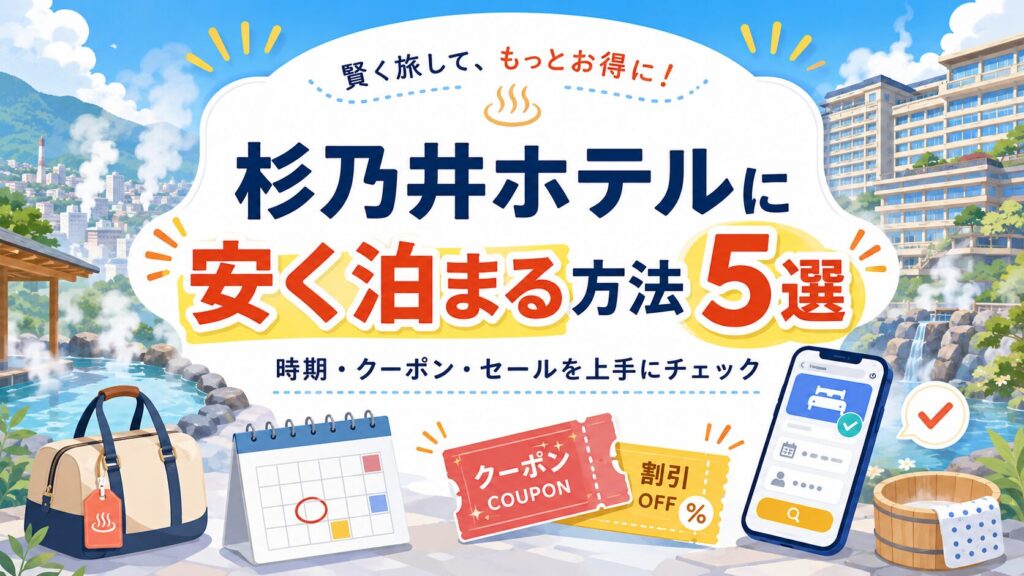 杉乃井ホテルに安く泊まる方法5選！知らないと損するクーポン活用術