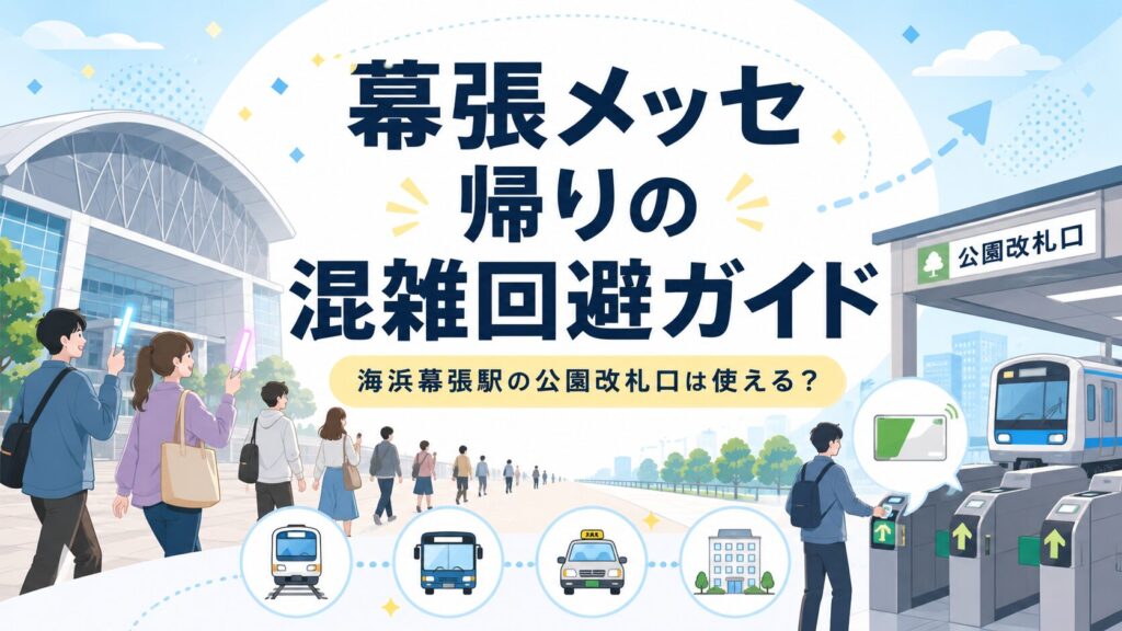 幕張メッセ帰りの混雑回避ガイド｜海浜幕張駅の公園改札口は使える？