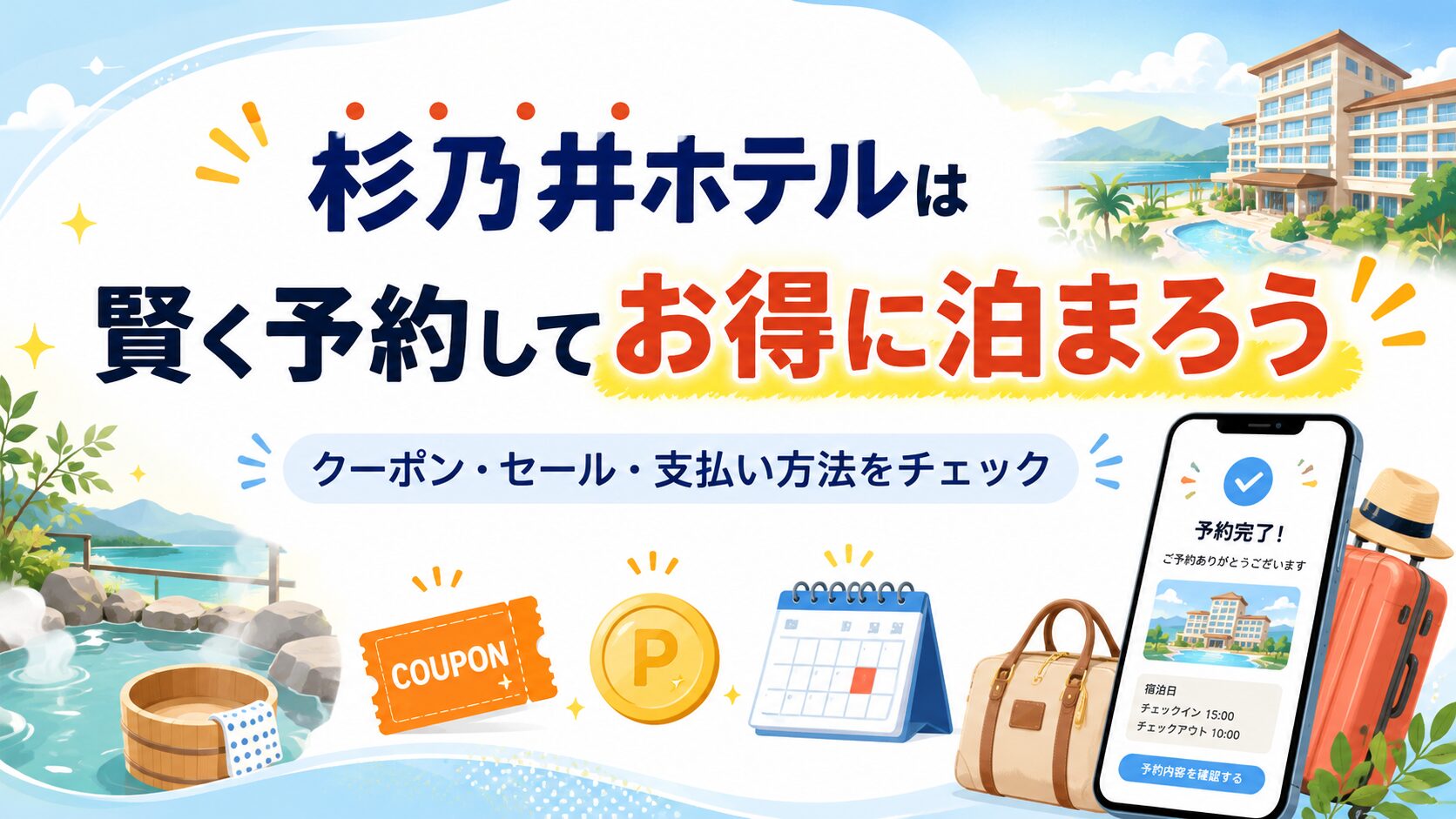 杉乃井ホテルを賢く予約してお得に泊まろうと伝えるまとめ下アイキャッチ画像