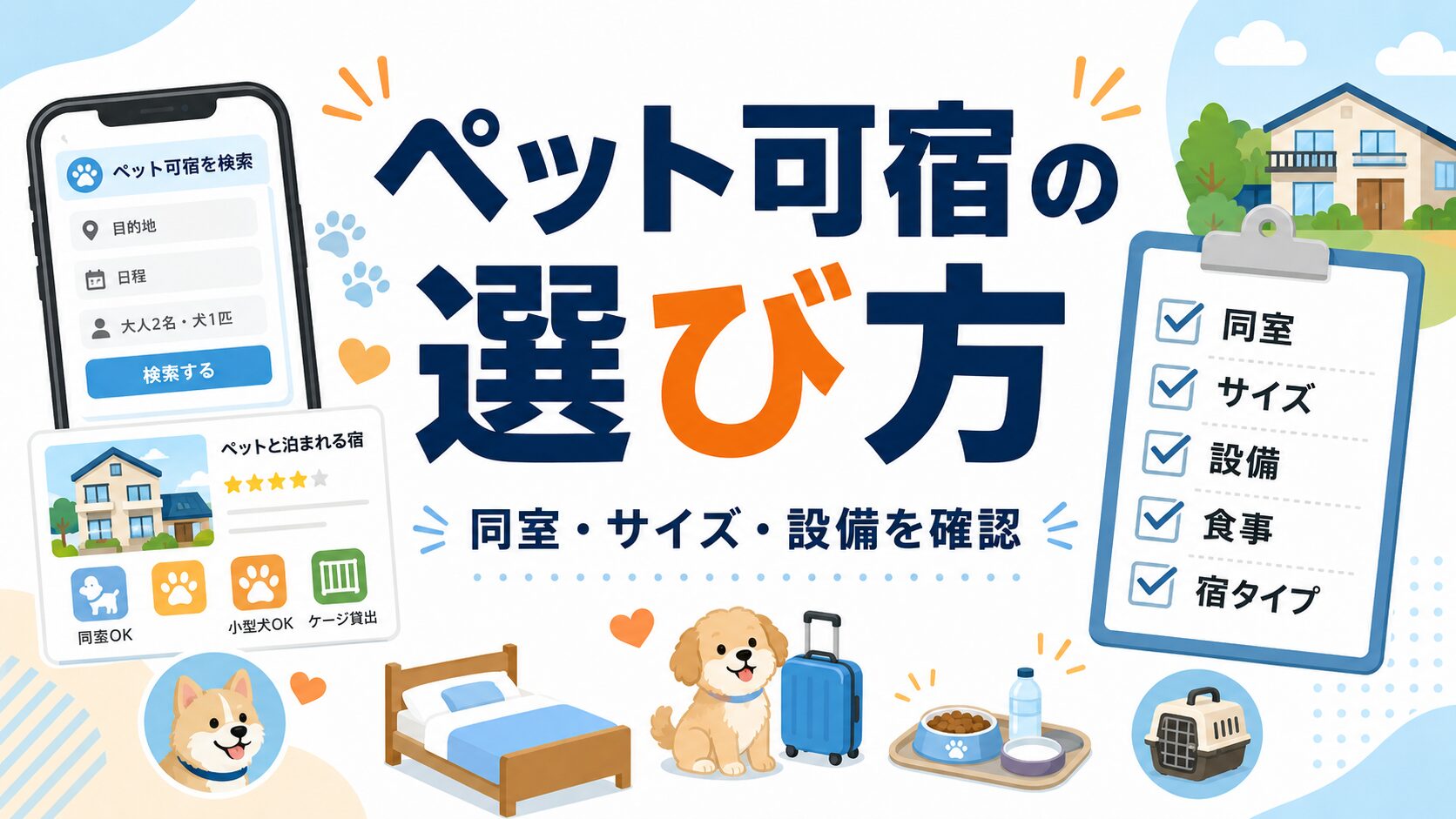 楽天トラベルスーパーセールでペット可宿を選ぶポイントを解説するアイキャッチ画像