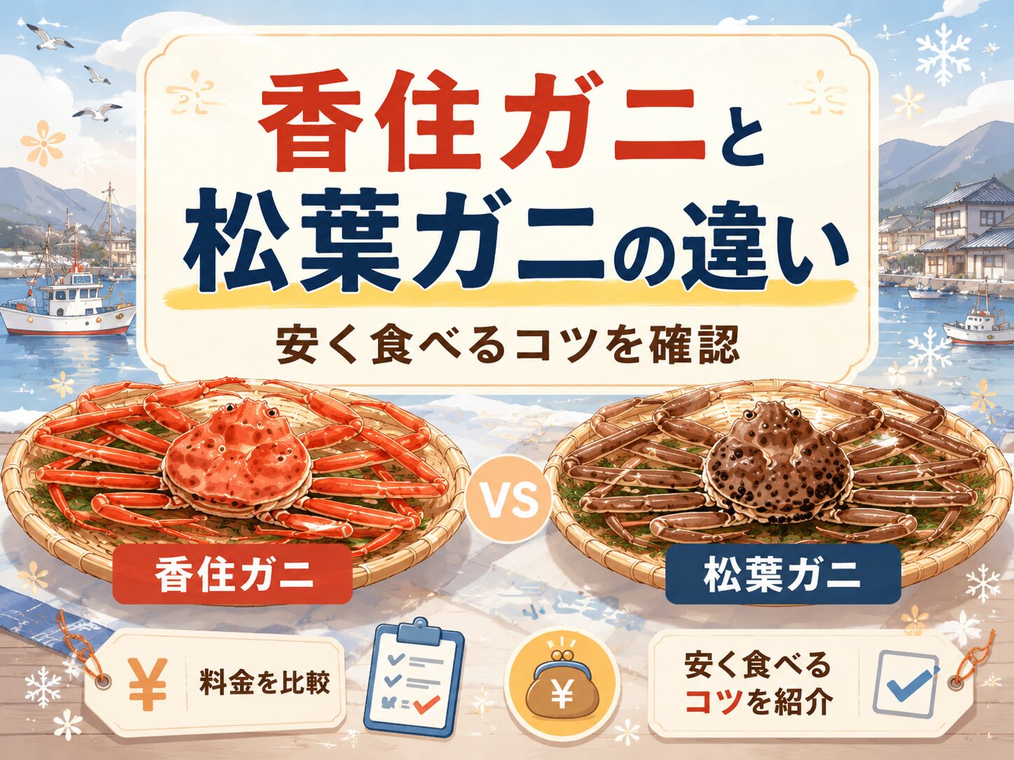 香住ガニと松葉ガニの違いと安く食べるコツ