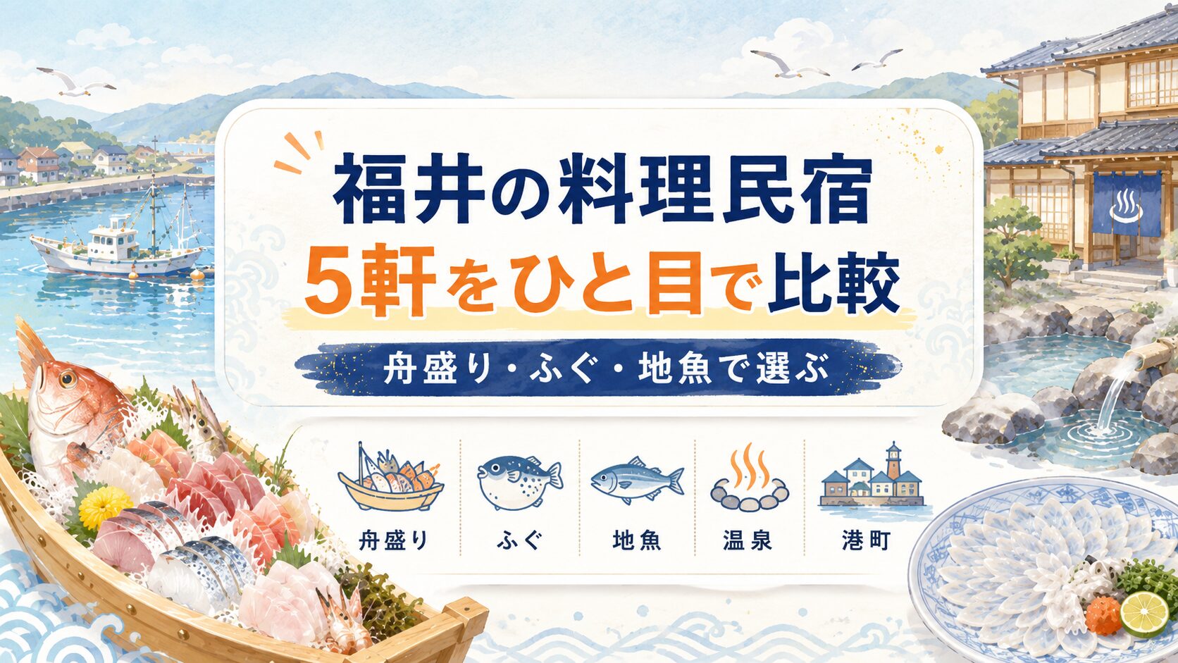 福井の食べきれない料理がすごい民宿5軒を比較
