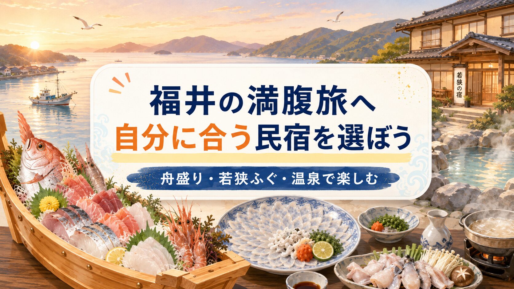 福井の若狭小浜で舟盛りや若狭ふぐを楽しめる民宿