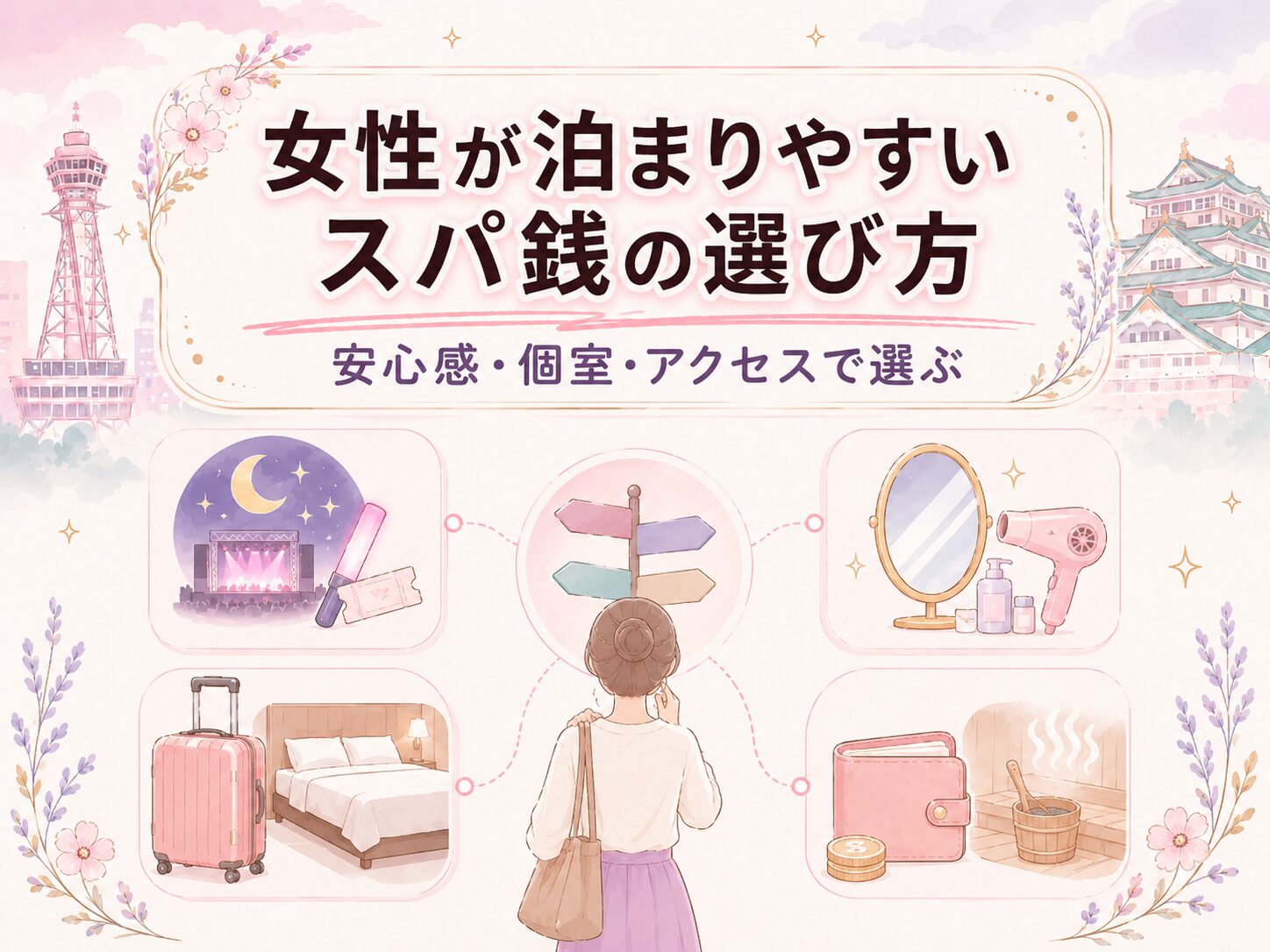 大阪で女性が宿泊できるスーパー銭湯を安心感・個室・アクセスで選ぶ方法