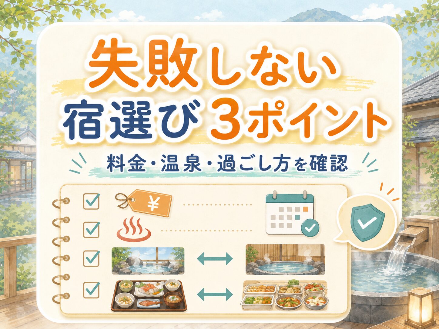 露天風呂付き客室を安く選ぶときの失敗しないポイント