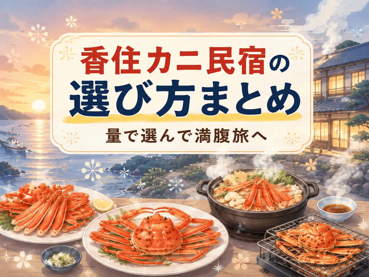 香住で食べきれないカニが安い民宿の選び方まとめ
