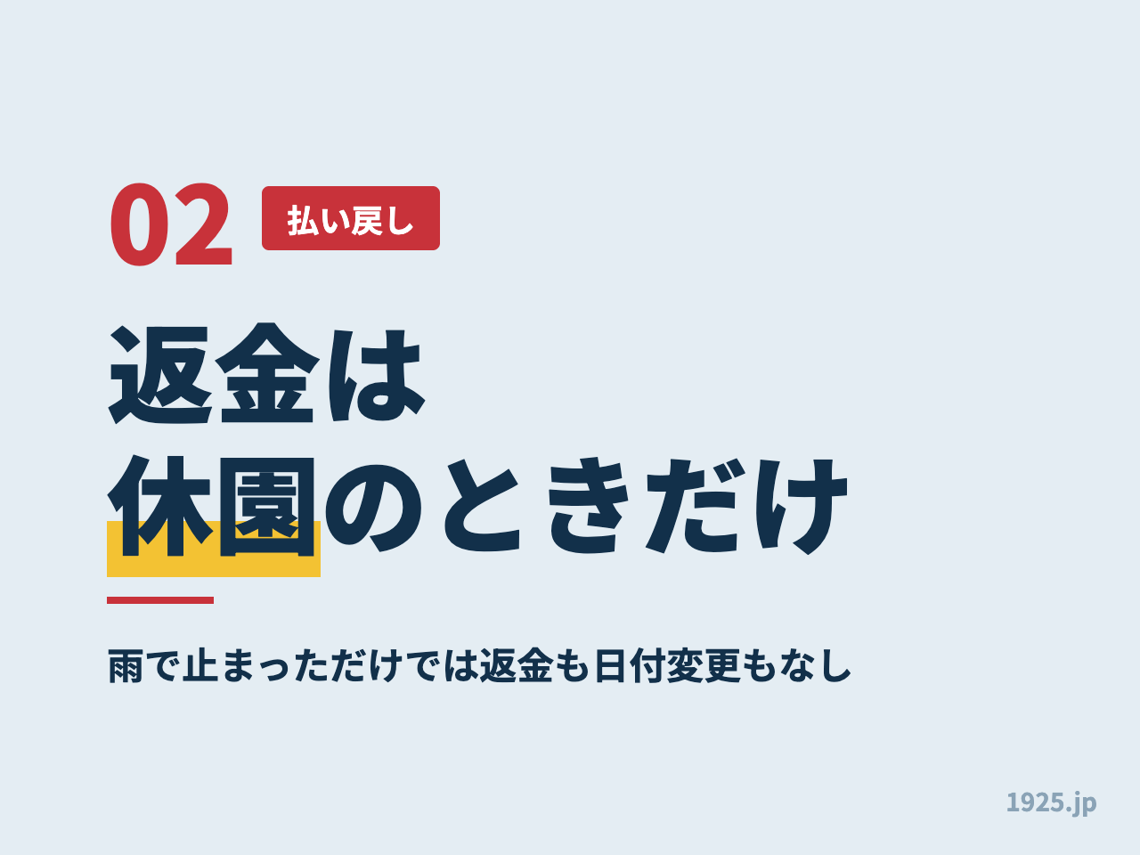 エクスプレスパスの返金はパーク全体の休園時だけ
