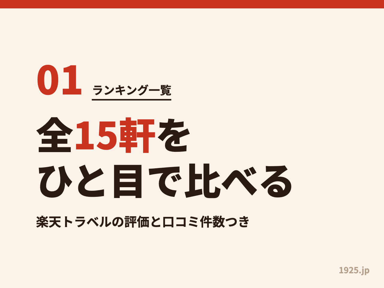 伊豆の民宿ランキング15軒の一覧。楽天トラベルの評価と口コミの件数を添えて並べ、ひと目で比べられるようにしている
